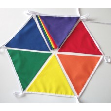 10m Rainbow Colours Fabric Bunting
